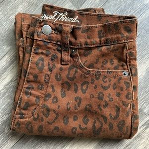 Leopard Print High Waisted Jeans - Vintage Straight